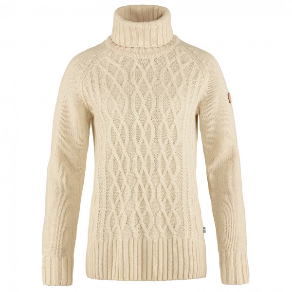 Fjällräven - Women's Övik Cable Knit Roller Neck - Wollpullover Gr L beige von Fjällräven