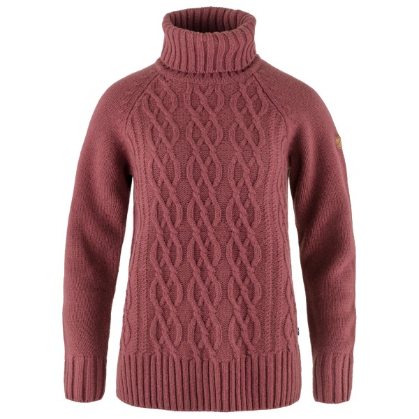 Fjällräven - Women's Övik Cable Knit Roller Neck - Wollpullover Gr L rot von Fjällräven