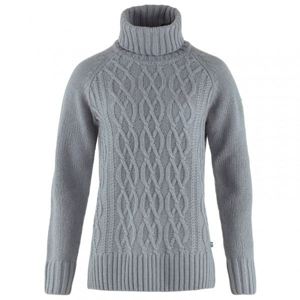 Fjällräven - Women's Övik Cable Knit Roller Neck - Wollpullover Gr S grau von Fjällräven