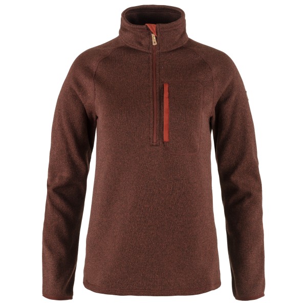 Fjällräven - Women's Övik Fleece Half Zip - Fleecepullover Gr L braun von Fjällräven