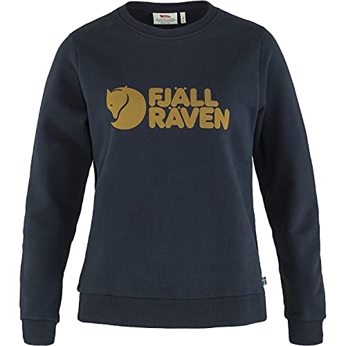 Fjallraven Womens Logo Sweater W Sweatshirt, Dark Navy, XS von Fjallraven