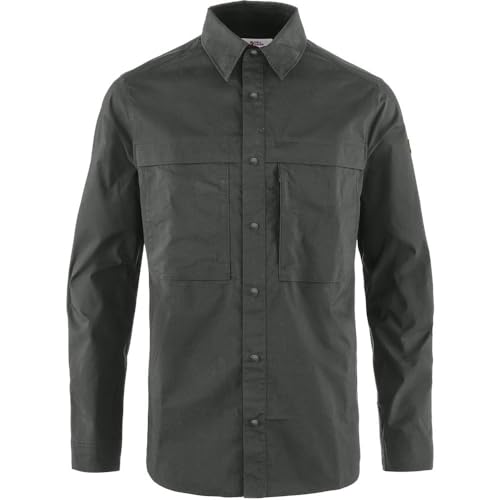 Fjällräven Herren Abisko Trail LS Shirt, Dark Grey, XL von Fjällräven
