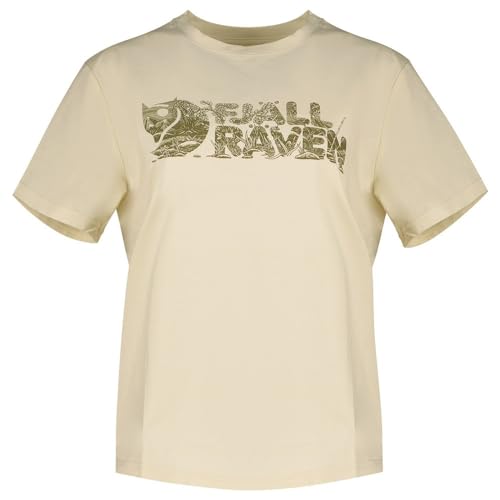 Fjällräven Damen Lush Logo T-Shirt W, Chalk White, L Fjällräven Damen Lush Logo T-Shirt W, Chalk White, L von Fjällräven