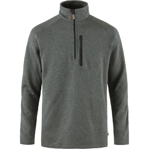 Fjällräven Herren Övik Fleece Half Zip Sweatshirt, Dark Grey, XS von Fjällräven