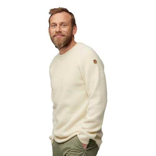 Fjällräven Herren Övik Rib Sweatshirt, Chalk White, M von Fjällräven