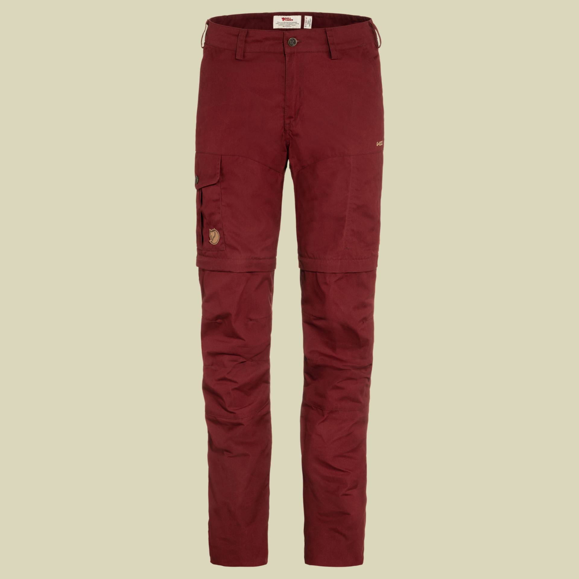 Karla Pro Zip-Off Trousers Women Größe 44 Farbe bordeaux red von Fjällräven