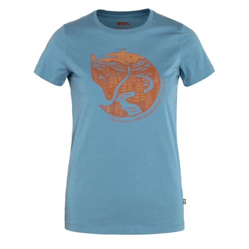 Fjallraven Damen Arctic Fox W T-Shirt, Dawn Blue-Terracotta Brown, XS von Fjallraven