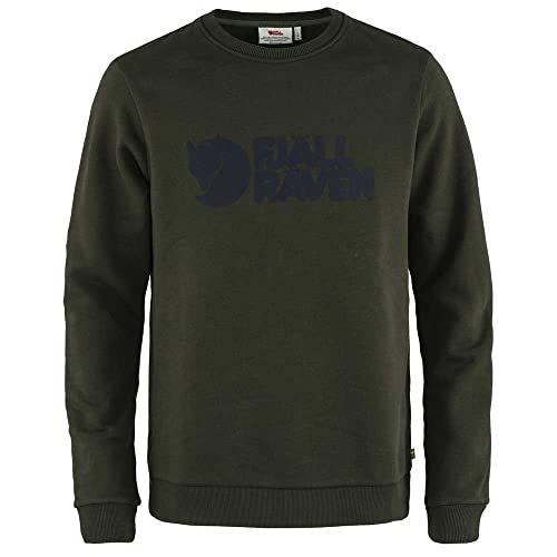 Fjällräven Herren Logo Sweatshirt, Deep Forest, XS von Fjällräven