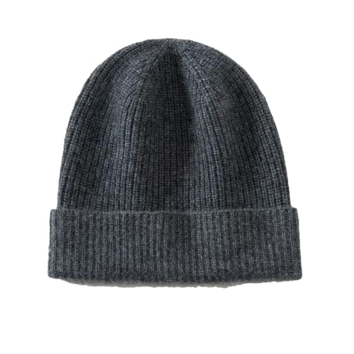 Fjnbbiot Winter Frauen Mützen Kaschmir Strickmütze Herbst Weibliche Outdoor Beanie Caps Wärmer Motorhaube, Dunkelgrau9, Einheitsgröße von Fjnbbiot