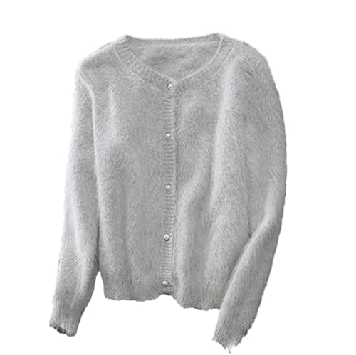 Fjnbbiot Winter-Pullover Aus Natürlichem Kaschmir Mit Knöpfen, Weiche Strickjacken gray9 M Fjnbbiot Winter-Pullover Aus Natürlichem Kaschmir Mit Knöpfen, Weiche Strickjacken gray9 M von Fjnbbiot