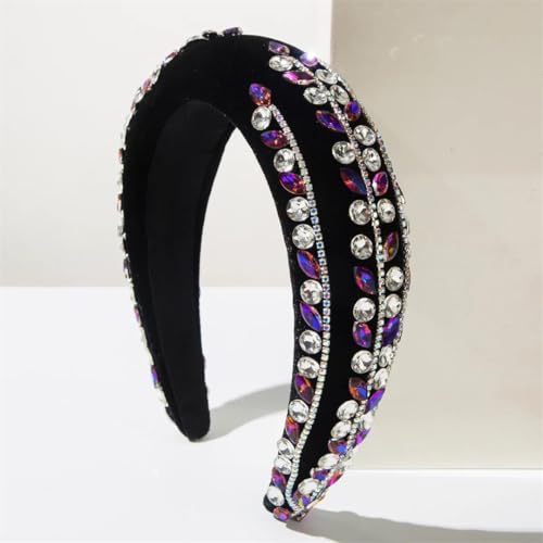 Retro Barock Diamant Stirnband Frauen Luxus Breit Sparkly Elegant Hochzeit Party Haarband Haarschmuck von Fjnbbiot