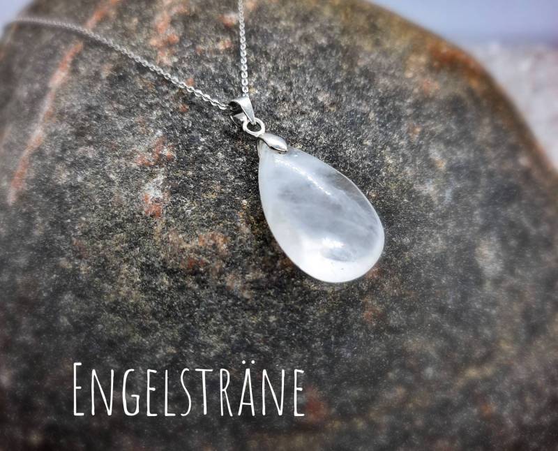 925Er Silberkette Mit Bergkristall Tropfenanhänger - Handgefertigter Edelstein-Schmuck 925Er Silberkette Mit Bergkristall Tropfenanhänger - Handgefertigter Edelstein-Schmuck von Fjordschmuck