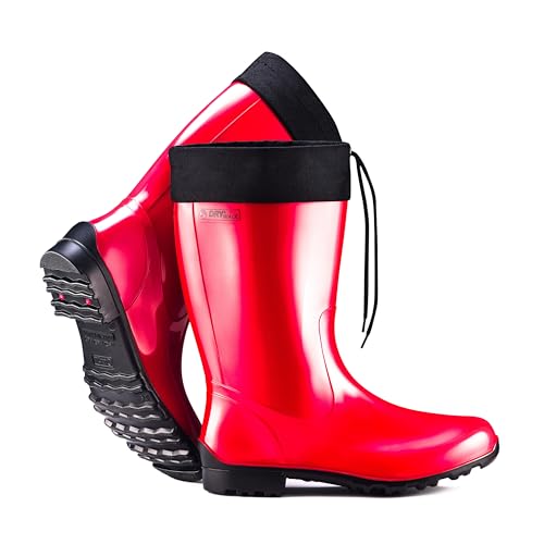 Fjordvik Himmelsken Gummistiefel | Pflegeleicht und langlebig | Ideal für Garten und Regenwetter | Farbe: SCF rot, Gr.:41 / UK 7-7.5 von Fjordvik