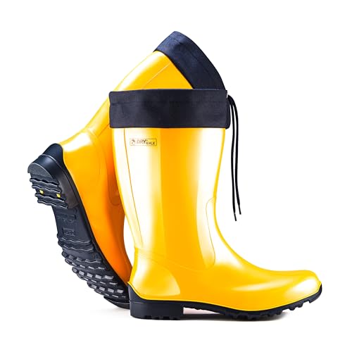 Fjordvik Himmelsken Gummistiefel | Schmutzresistent | Geeignet für Gartenarbeit und Outdoor-Wanderungen | Farbe: SCF gelb, Gr.:43 / UK 9 von Fjordvik