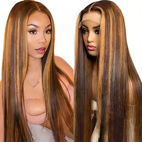 Brand: Flady Flady 13x4 Lace Front Wigs Human Hair with Baby Hair (18inch) 150% Density Pre Plucked Brazilian Straight Human Hair Wigs for Black Women von Flady