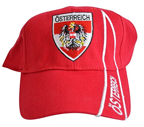 Kappe Motiv Österreich Fahne, Fan I - Cap mit österreichischer Fahne von Flaggenfritze