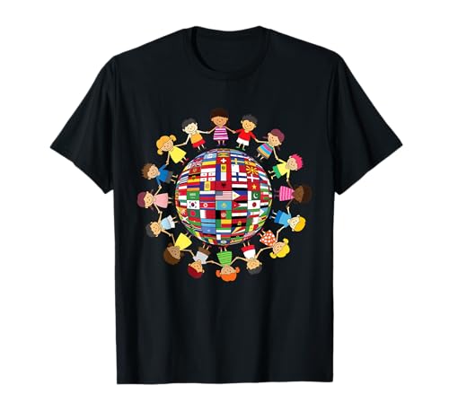 Flaggen der Weltkultur, Diversity Kids rund um den Globus T-Shirt Flaggen der Weltkultur, Diversity Kids rund um den Globus T-Shirt von Flags of the World