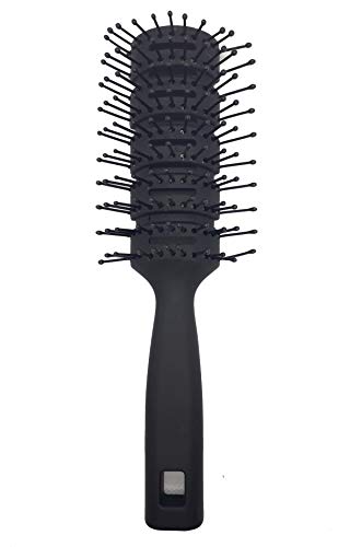 Flair Vent Haarbürste für Damen und Herren, Föhn- und Stylingbürste, weicher Griff, Schwarz von Flair Brush