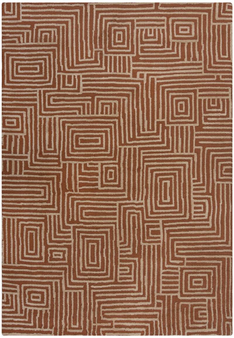 FLAIR RUGS Teppich "Kylo" rechteckig 12 mm Höhe Hoch-niedriger Flor in Wolle-Optik von Flair Rugs