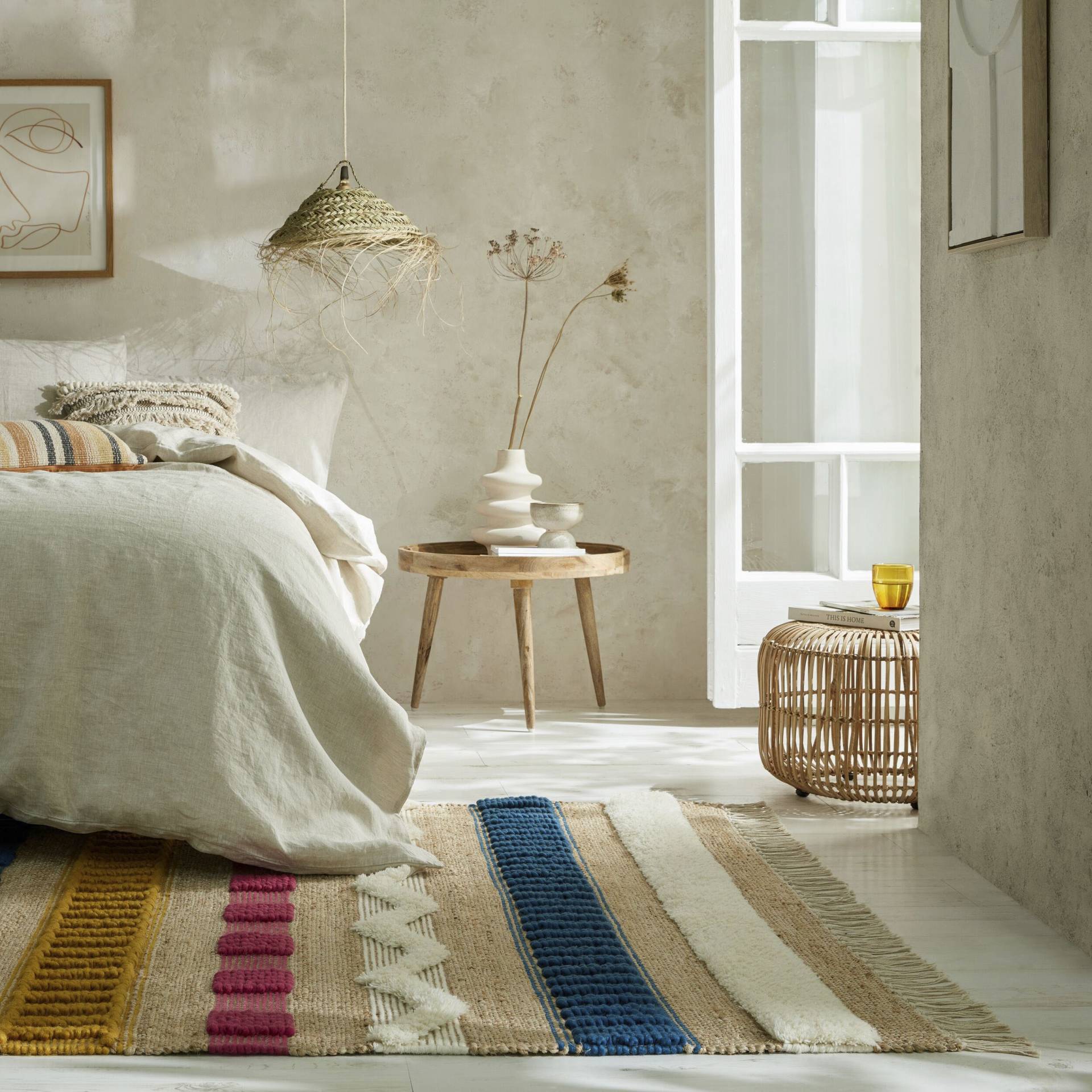 FLAIR RUGS Teppich "Medina", rechteckig, Boho-Look, aus Naturfasern wie Wolle & Jute von Flair Rugs