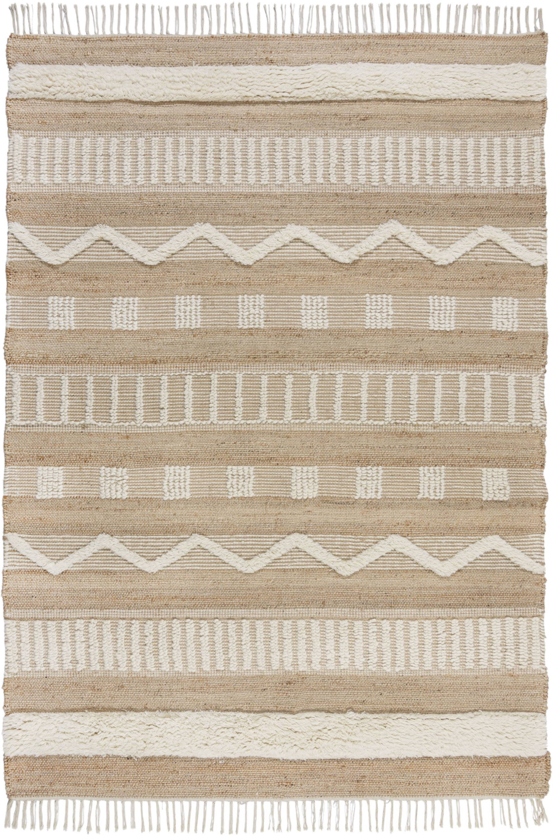 FLAIR RUGS Teppich "Medina", rechteckig, Boho-Look, aus Naturfasern wie Wolle & Jute von Flair Rugs