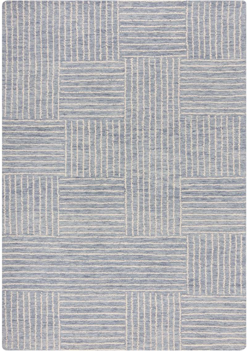 FLAIR RUGS Wollteppich "Abstract Check", rechteckig, 5 mm Höhe, Teppich aus Wolle mit abstraktem Karomuster von Flair Rugs