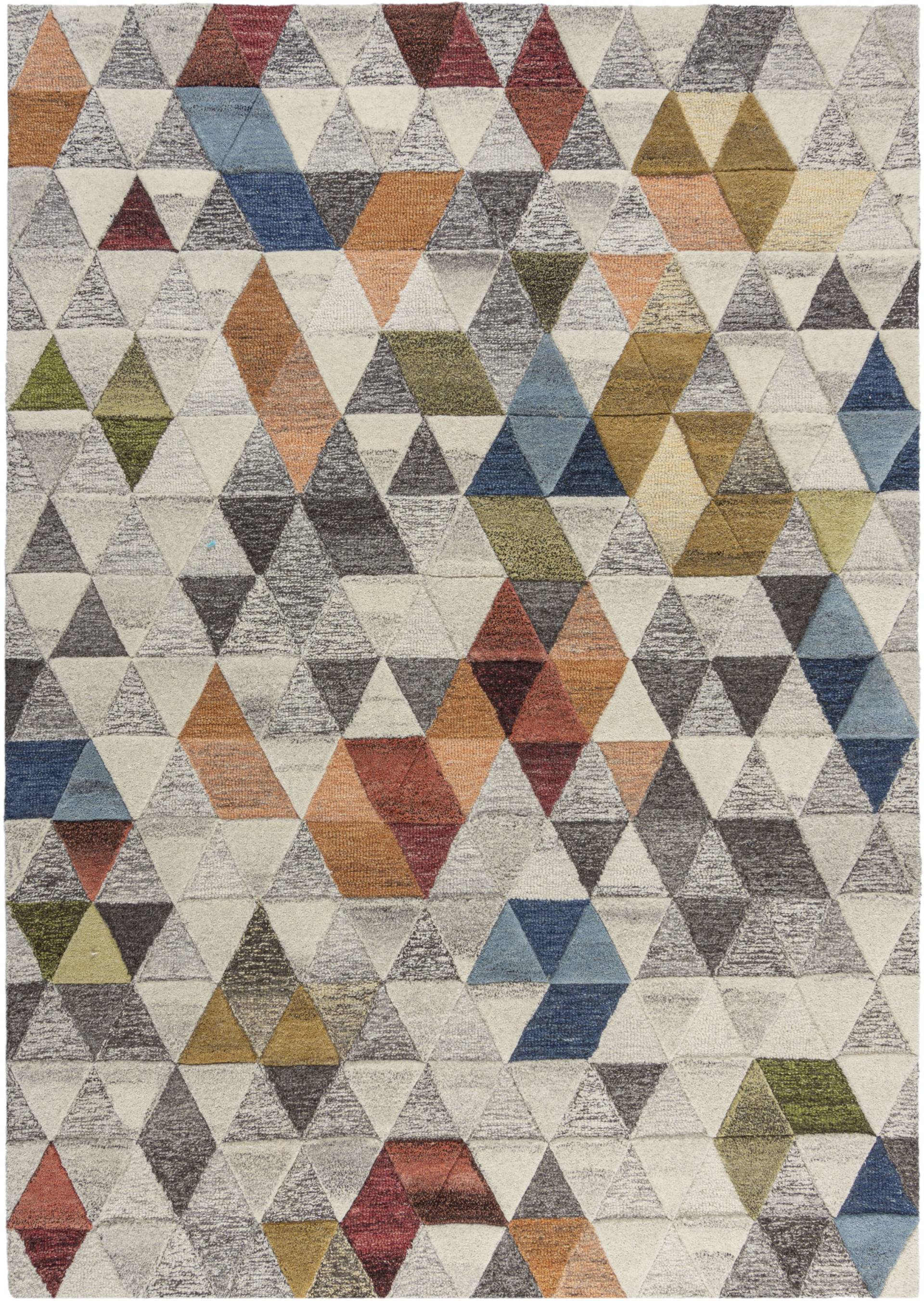 FLAIR RUGS Wollteppich "Amari", rechteckig, mit Hoch-Tief-Effekt, aus 100% Wolle, grafische & geometrische Muster von Flair Rugs