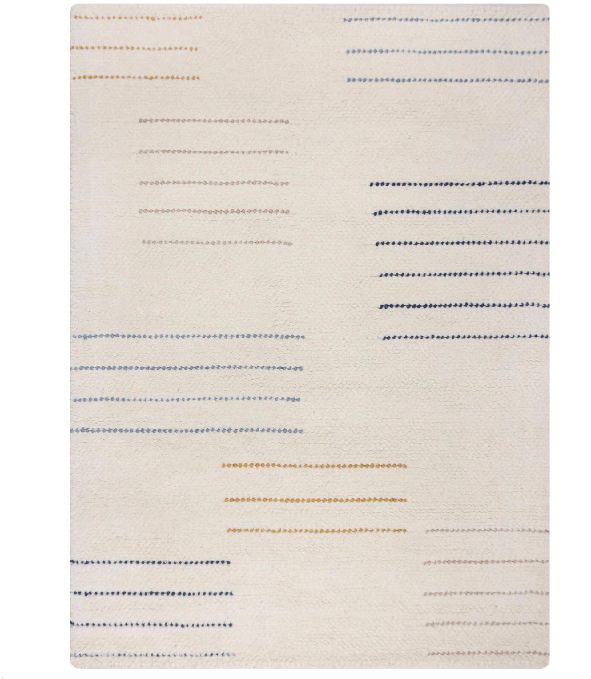FLAIR RUGS Wollteppich "Dottie Geometric" rechteckig 6 mm Höhe natürlich wärmeisolierend, Wolle, handgewebt, Scandi, Wohnzimmer von Flair Rugs