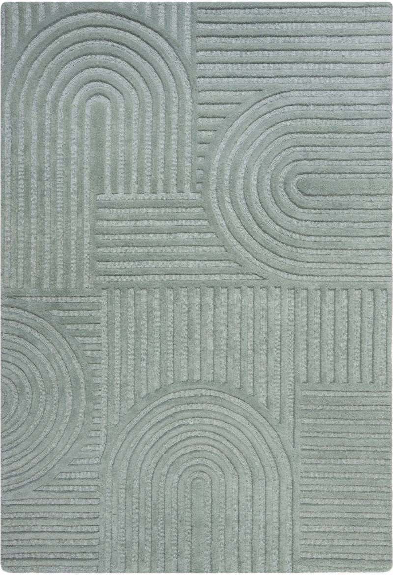 FLAIR RUGS Wollteppich "Zen Garden, modern & mit Linien" 10 mm Höhe 100% Wolle, Hoch-Tief-Effekt, auch als Läufer und in Rund erhältlich von Flair Rugs