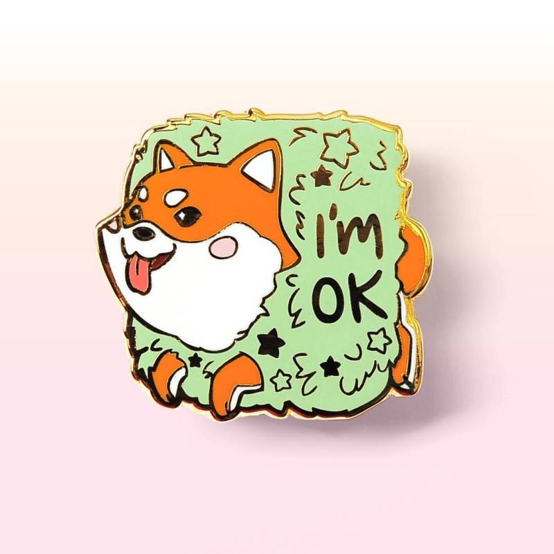 Shiba Inu Ich Bin Ok Harte Emaille Pin Hund Anstecknadeln Wasserdicht Vinyl Aufkleber Ita Taschen Doge Geschenk Für Ihn Geschenke Ostern Den von FlairFighter