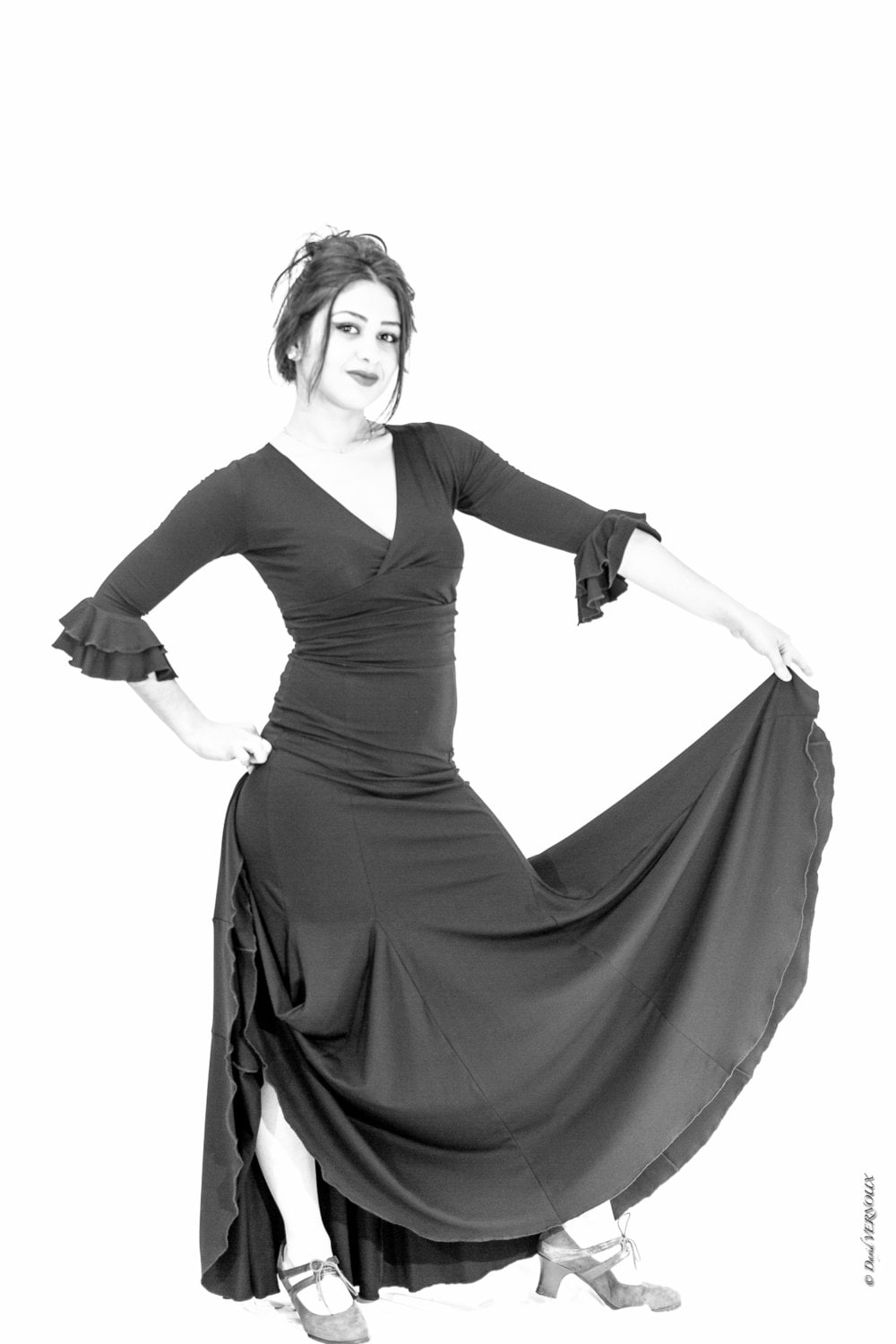 Lockerer Schwarzer Flamenco Tanzrock Lockerer Schwarzer Flamenco Tanzrock von Flamencoshop