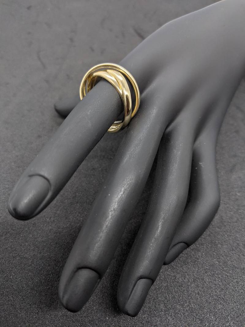 Ring Gold 585 Gelbgold 3-Teilig 3Er Bewegliche Ringe Unendlich von FlamereDesign
