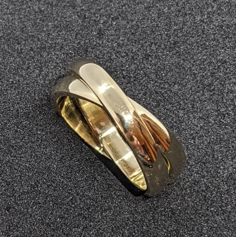 Zweiteiliger Ring Verschlungener 2Er in Bewegliche Ringe Gold 585 Gelbgold Oder Rotgold Legierung von FlamereDesign