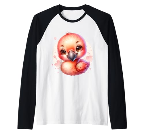 Lustiges Flamingo-Design mit rosa Federn für Kinder Raglan Lustiges Flamingo-Design mit rosa Federn für Kinder Raglan von Flamingo Animal Designs for Girls and Women