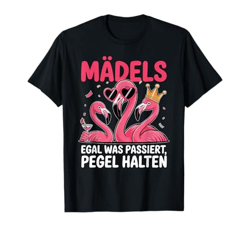 Mallorca Party Flamingo Alkohol Pegel JGA Malle Fun Mädels T-Shirt von Flamingo Bier Mallorca Party Crew
