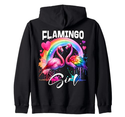 Flamingo Mädchen Flamingo Kapuzenjacke Flamingo Mädchen Flamingo Kapuzenjacke von Flamingo Designs Damen