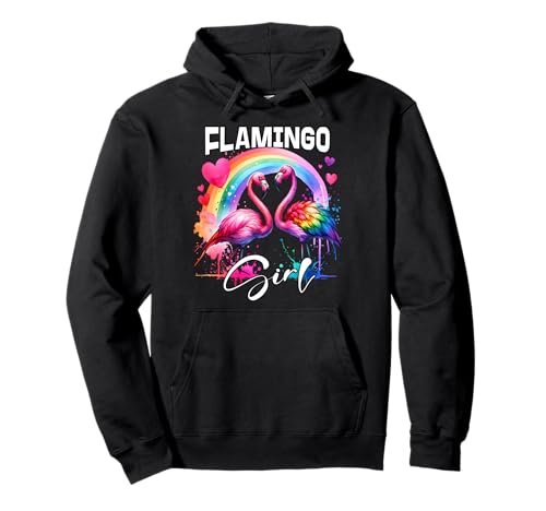 Flamingo Mädchen Flamingo Pullover Hoodie Flamingo Mädchen Flamingo Pullover Hoodie von Flamingo Designs Damen