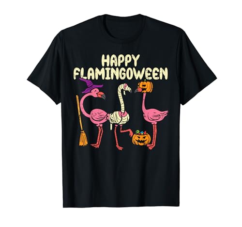 Happy Flamingoween Hexe Kürbis Mama Flamingo Halloween T-Shirt Happy Flamingoween Hexe Kürbis Mama Flamingo Halloween T-Shirt von Flamingo Halloween Shirts Men Women Kids