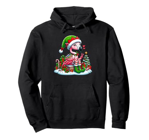Lustiger Friedenshand Flamingo Elfe Weihnachten Damen Herren Kinder Pullover Hoodie Lustiger Friedenshand Flamingo Elfe Weihnachten Damen Herren Kinder Pullover Hoodie von Flamingo Lovers Christmas Costume For Boy Girl