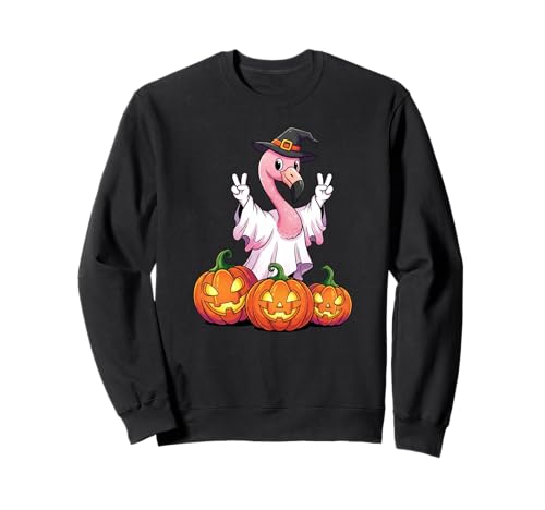 Lustiger Flamingo Geist Kürbis Boo Halloween Kinder Herren Damen Sweatshirt Lustiger Flamingo Geist Kürbis Boo Halloween Kinder Herren Damen Sweatshirt von Flamingo Lovers Halloween Ghost Pumpkin Outfits