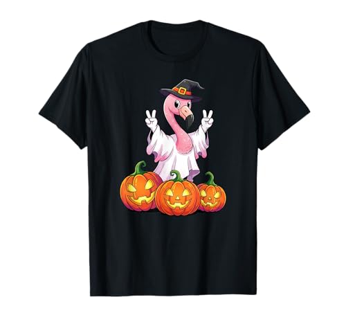 Lustiger Flamingo Geist Kürbis Boo Halloween Kinder Herren Damen T-Shirt Lustiger Flamingo Geist Kürbis Boo Halloween Kinder Herren Damen T-Shirt von Flamingo Lovers Halloween Ghost Pumpkin Outfits