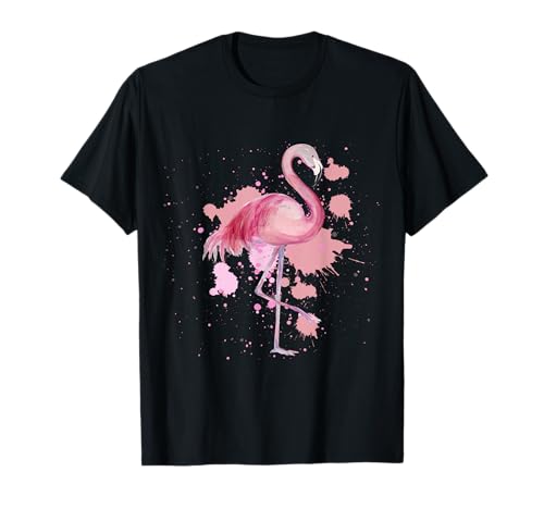 Flamingo Natur Liebhaber Vogelbeobachter Rosa Flamingo T-Shirt fr Erwachsene und Kinder, Unisex, Kurzarm, Pink, S von Flamingo Natur Liebhaber Vogelbeobachter