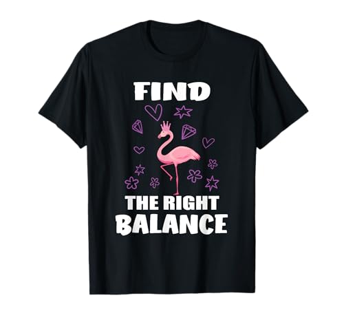 Damen Flamingo Design Damen Find the right Balance T-Shirt Damen Flamingo Design Damen Find the right Balance T-Shirt von Flamingo Party Damen Motive