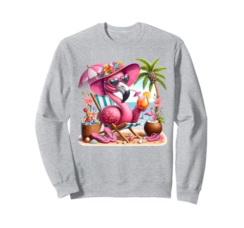 Flamingo Rosa Palme Tropischer Strand Sommer Urlaub Frauen Sweatshirt Flamingo Rosa Palme Tropischer Strand Sommer Urlaub Frauen Sweatshirt von Flamingo Pink Palm Tree Beach Summer Vacation Tees