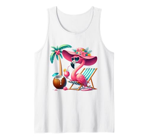 Flamingo Rosa Palme Tropischer Strand Sommer Urlaub Frauen Tank Top Flamingo Rosa Palme Tropischer Strand Sommer Urlaub Frauen Tank Top von Flamingo Pink Palm Tree Beach Summer Vacation Tees