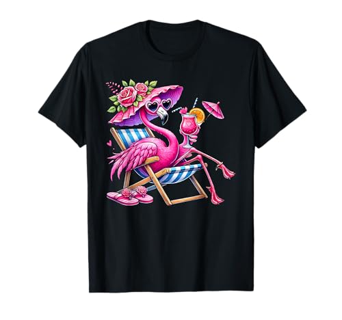 Flamingo Rosa Palme Tropischer Strand Sommer Urlaub Frauen T-Shirt Flamingo Rosa Palme Tropischer Strand Sommer Urlaub Frauen T-Shirt von Flamingo Pink Palm Tree Beach Summer