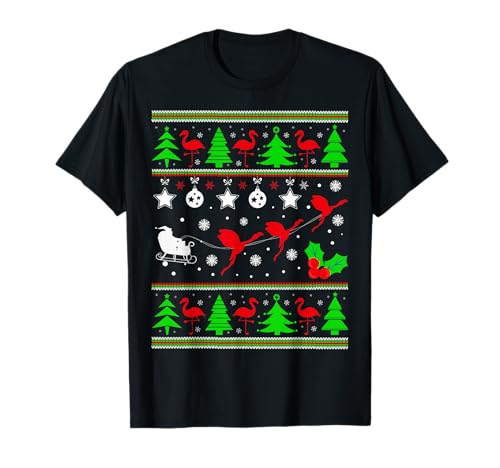 Flamingo hässlicher Weihnachtspullover für Damen, Herren, Kinder T-Shirt Flamingo hässlicher Weihnachtspullover für Damen, Herren, Kinder T-Shirt von Flamingo Ugly Christmas Sweater Funny Tees