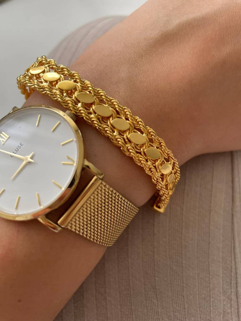 Arpa Gersten Armband Gold Damenschmuck Halskette Armreifen Altin Bileklik Arpa Gersten Armband Gold Damenschmuck Halskette Armreifen Altin Bileklik von FlamingoJuwelier