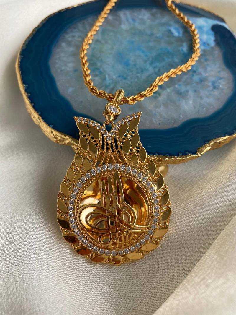 Tugra Osmanli Altin Gold Kolye Halskette Doppel Gersten | 60cm Tugra Osmanli Altin Gold Kolye Halskette Doppel Gersten | 60cm von FlamingoJuwelier