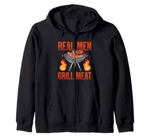 Echte Männer Grillen Fleisch Kapuzenjacke Echte Männer Grillen Fleisch Kapuzenjacke von Flammenbeherrschung